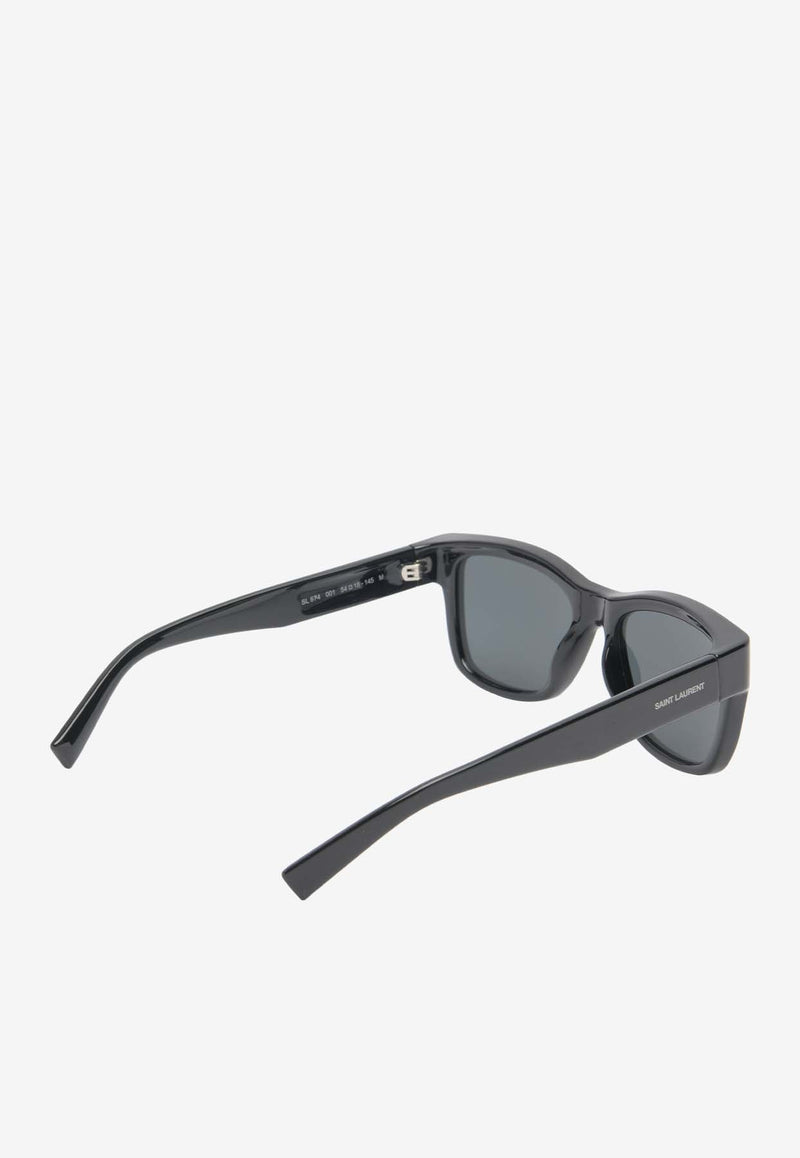 Logo Print Square Sunglasses