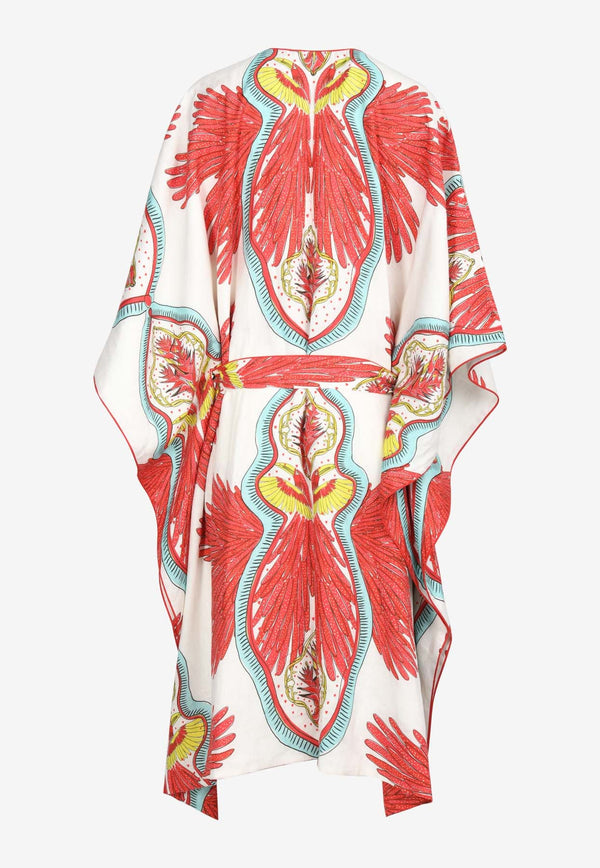Hawai Printed Maxi Robe Dress