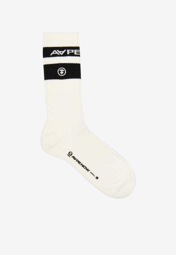 Moonface Embroidered Socks