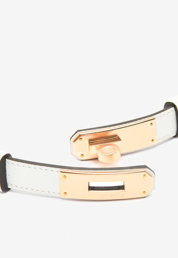 Kelly 18 Epsom Leather Belt with Rose Gold Buckle