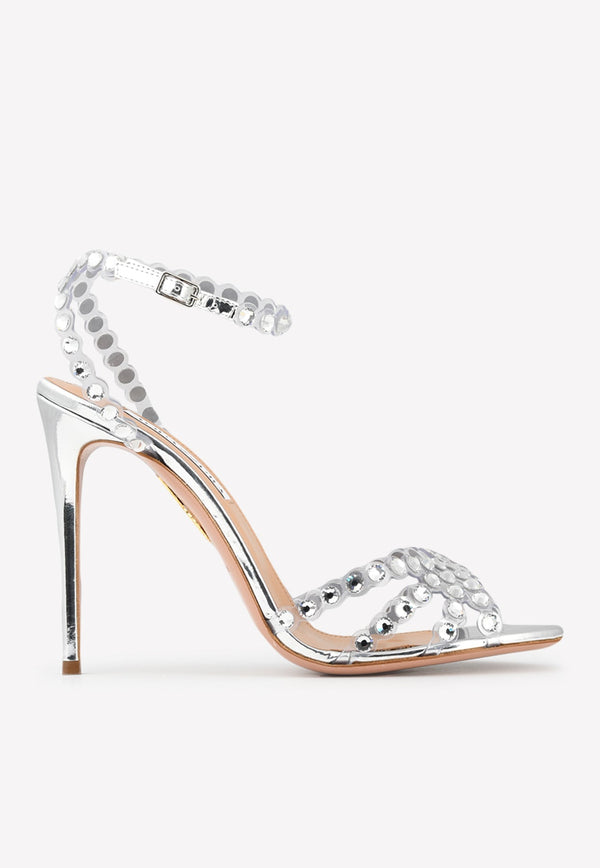 Tequila 105 Plexi Sandals in Metallic Leather