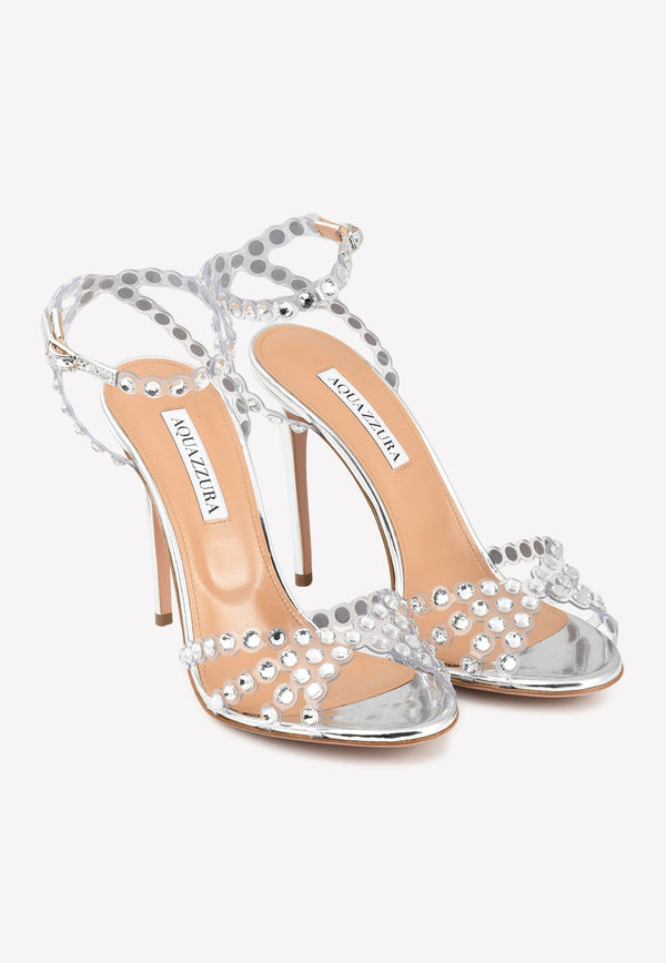 Tequila 105 Plexi Sandals in Metallic Leather