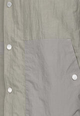 Zipped Hooded Jacket in Technical Crisp Cotton