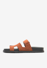 Chypre Sandals in Orange Canyon Suede