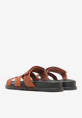 Chypre Sandals in Orange Canyon Suede