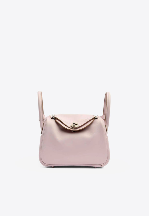 Mini Lindy 20 Verso in Mauve Pale and Gold Swift Leather in Palladium Hardware