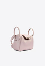 Mini Lindy 20 Verso in Mauve Pale and Gold Swift Leather in Palladium Hardware