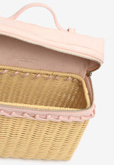 Extra Pocket L19 Wicker Pouch in Crocodile Leather