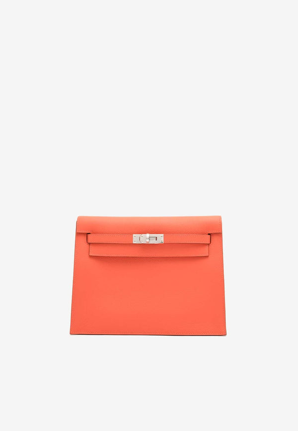 Kelly Danse in Orange Field Evercolor Leather with Palladium Hardware