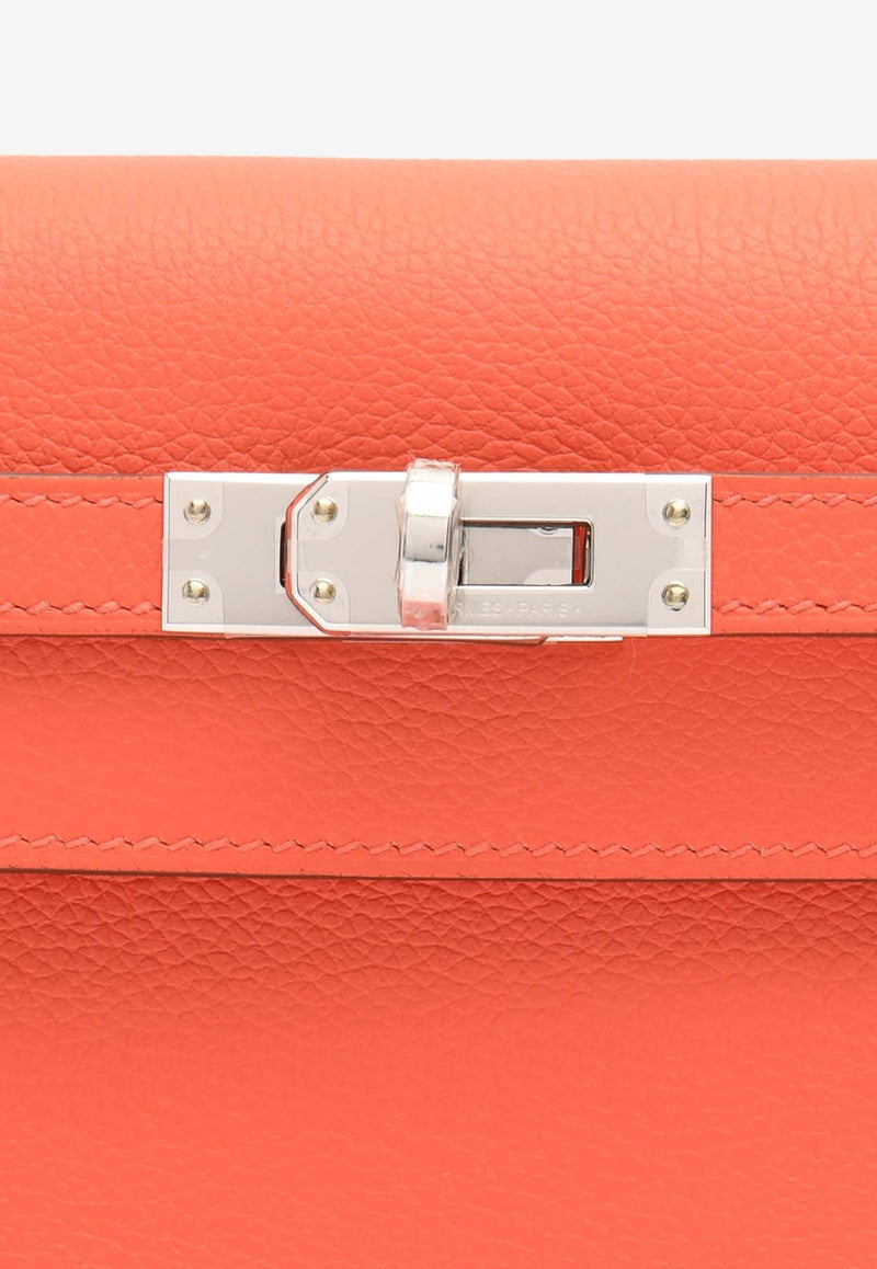 Kelly Danse in Orange Field Evercolor Leather with Palladium Hardware