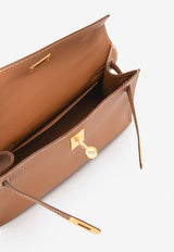 Kelly Pochette Clutch Bag in Gold Swift Leather with Gold Hardware