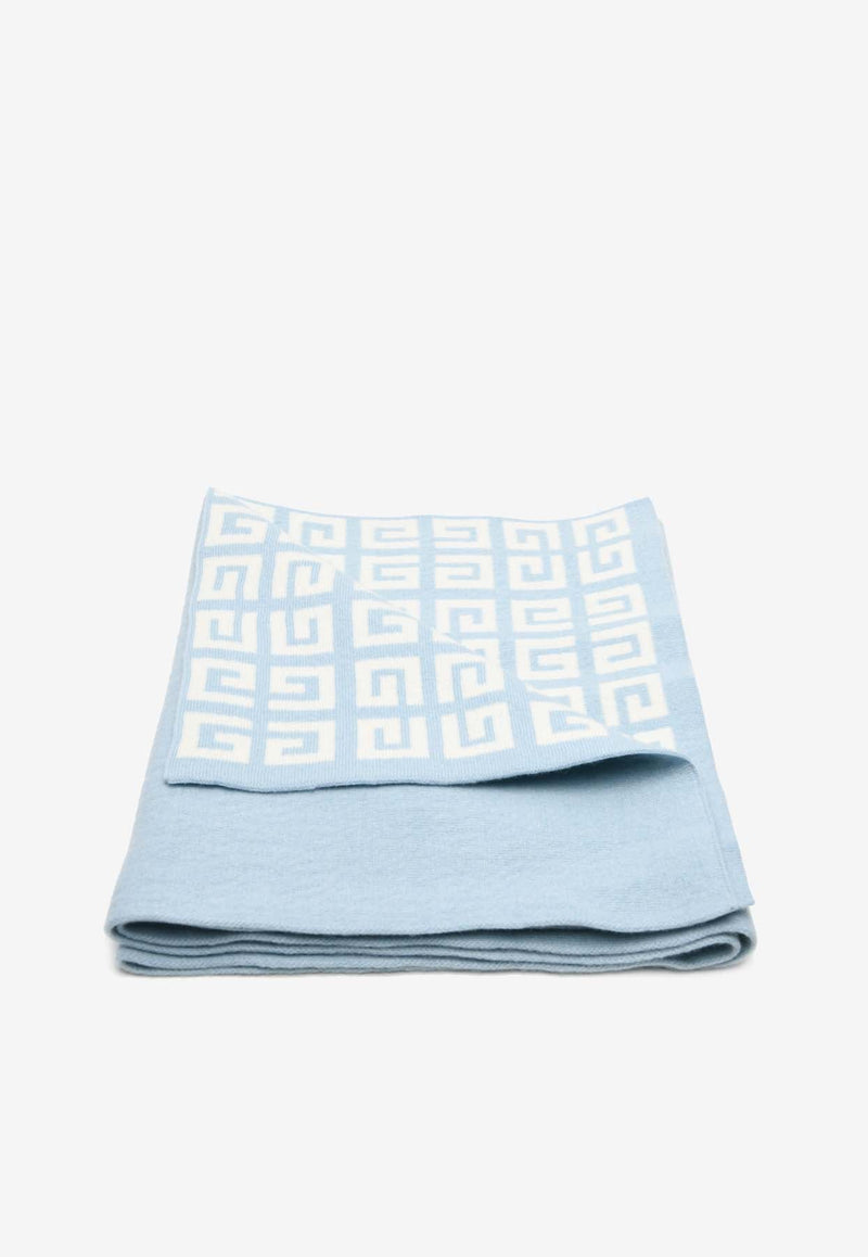 Double Face Logo Scarf in Wool and Cashmere