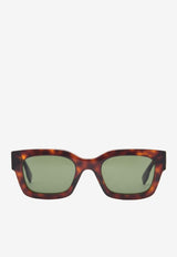 Signature Logo Square-Shaped Sunglasses