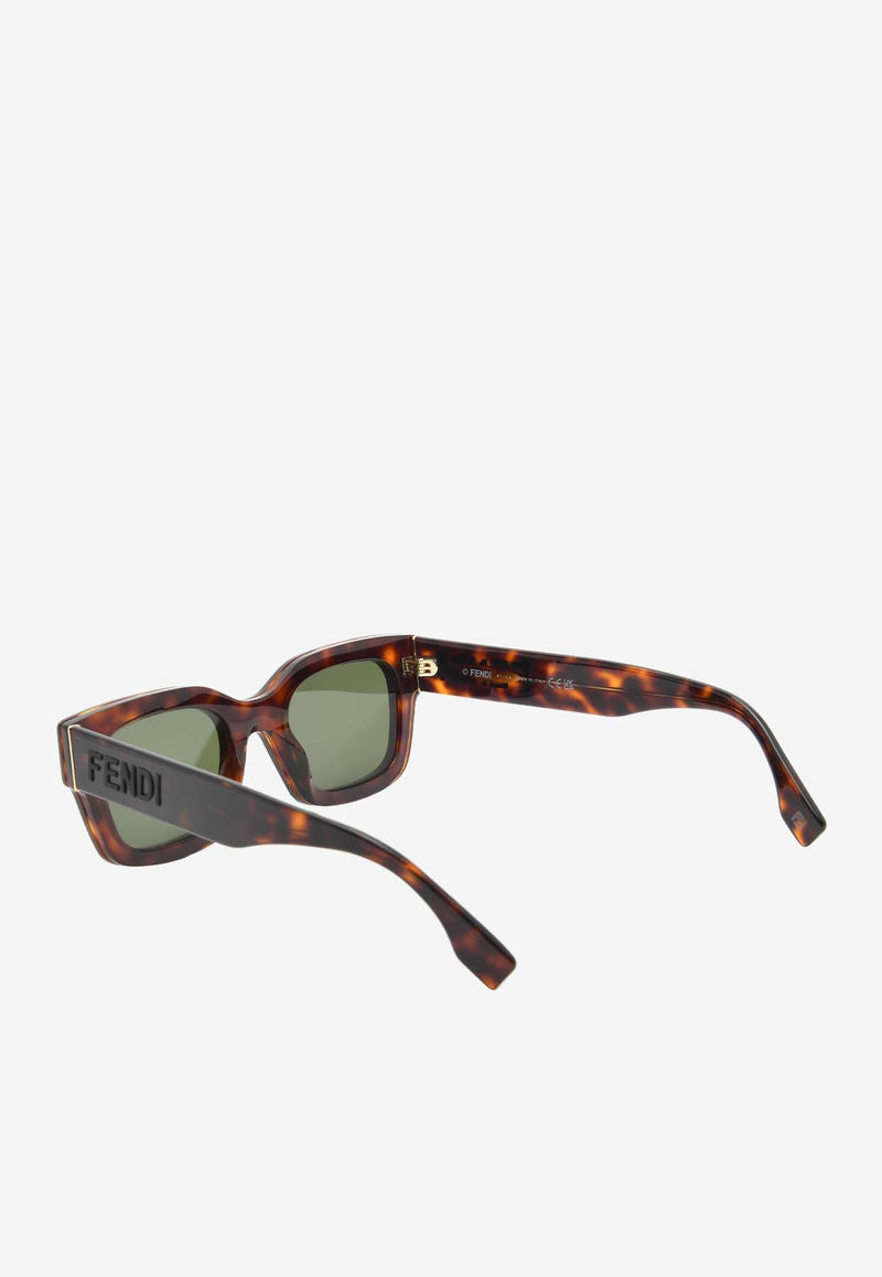 Signature Logo Square-Shaped Sunglasses