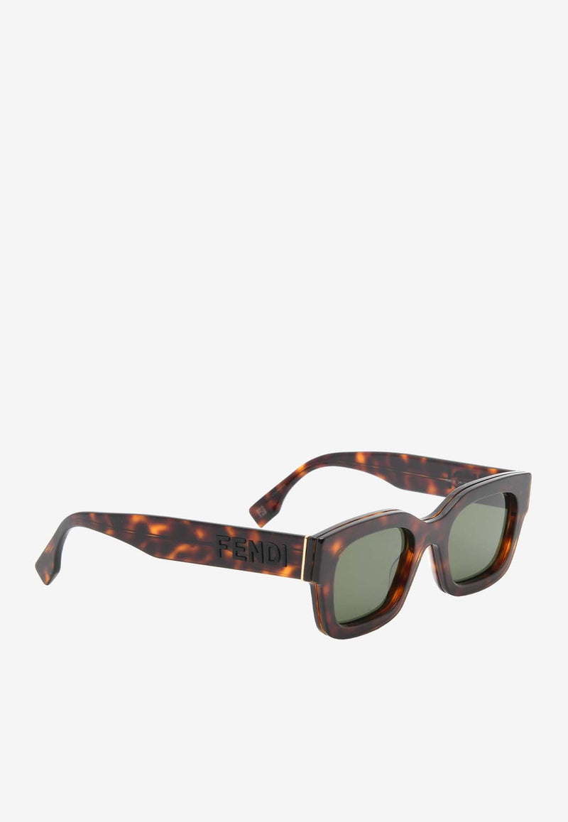 Signature Logo Square-Shaped Sunglasses