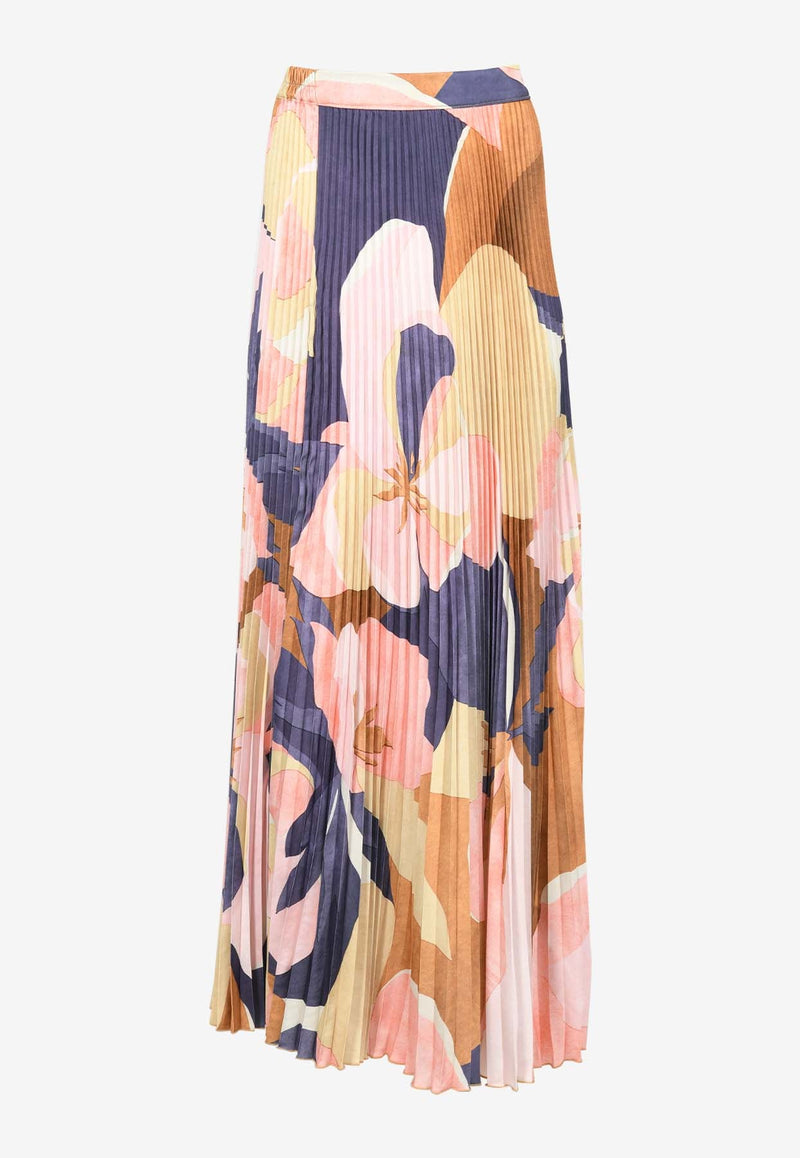 Romance Maxi Plisse Floral Skirt