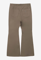 Pin Tuck Boot-Cut Pants