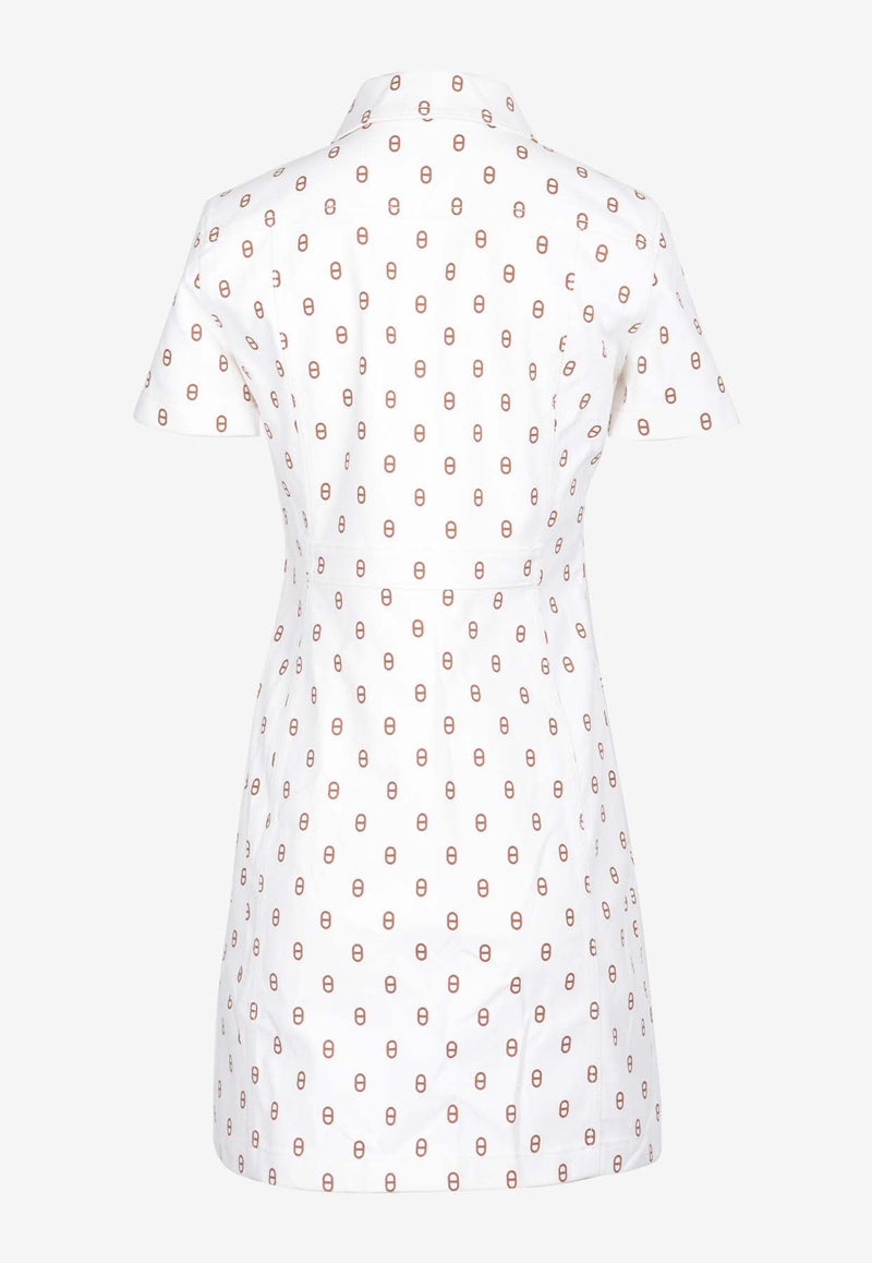 Chaine d'Ancre Print Denim Mini Dress