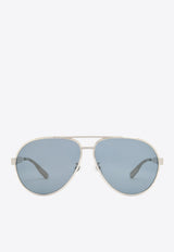 Logo Lettering Aviator Sunglasses