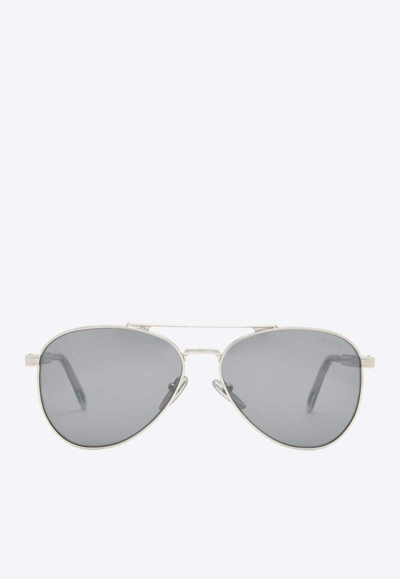 Logo Plaque Aviator Sunglasses