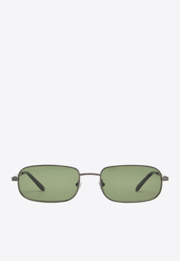Rectangular Metal Sunglasses