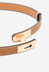 Kelly 18 Belt in Gold Epsom Leather with Rose Gold Buckle