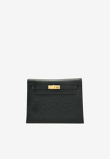 Kelly Danse in Black Ostrich Leather with Gold Hardware