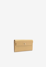 Kelly Pocket Long Wallet in Dore Chamkila Leather with Gold Hardware