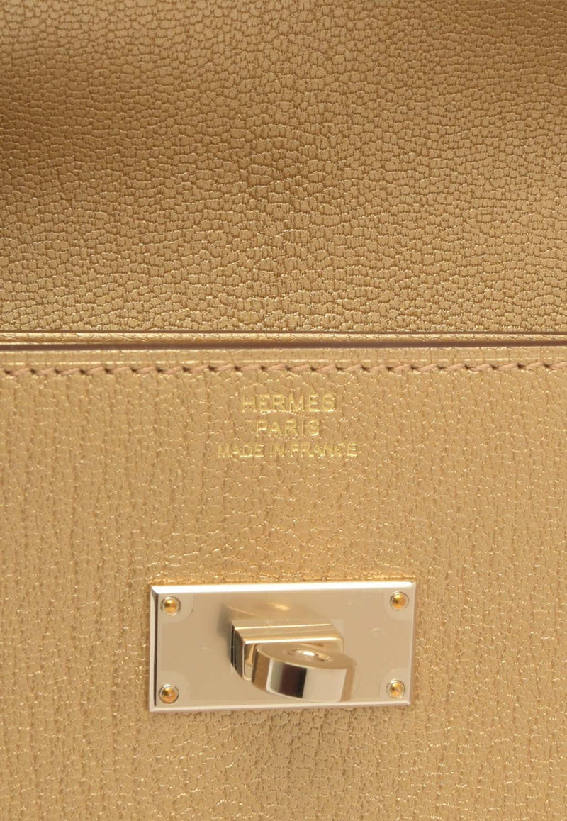 Kelly Pocket Long Wallet in Dore Chamkila Leather with Gold Hardware