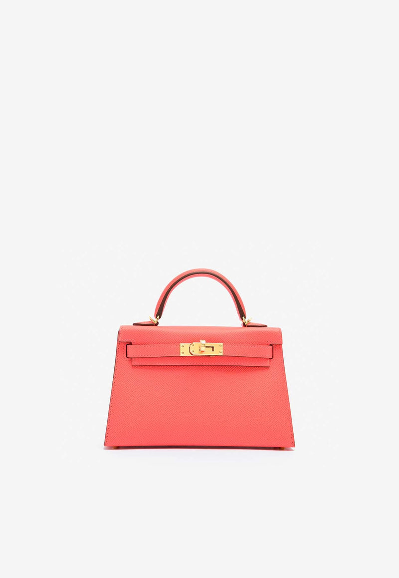 Mini Kelly 20 Sellier HSS in Rose Texas Epsom Leather with Gold Hardware