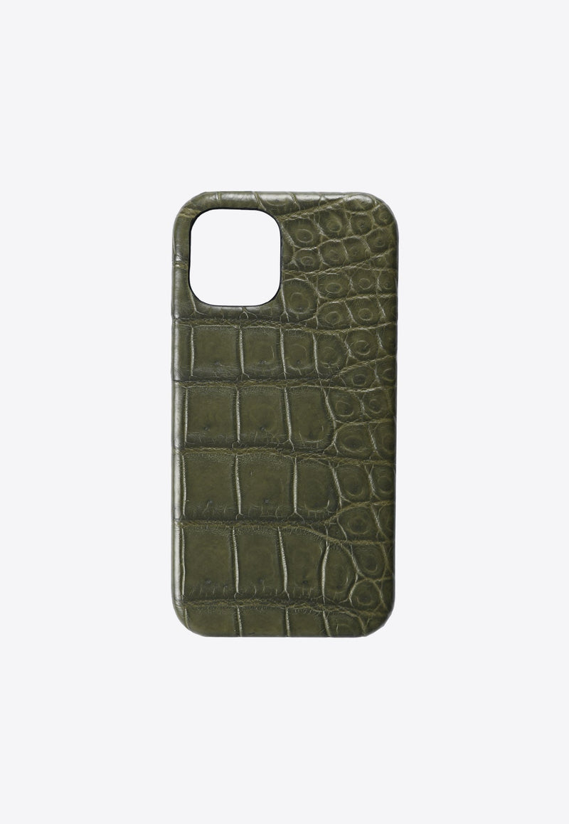 iPhone 12 PRO Case in Croc Leather