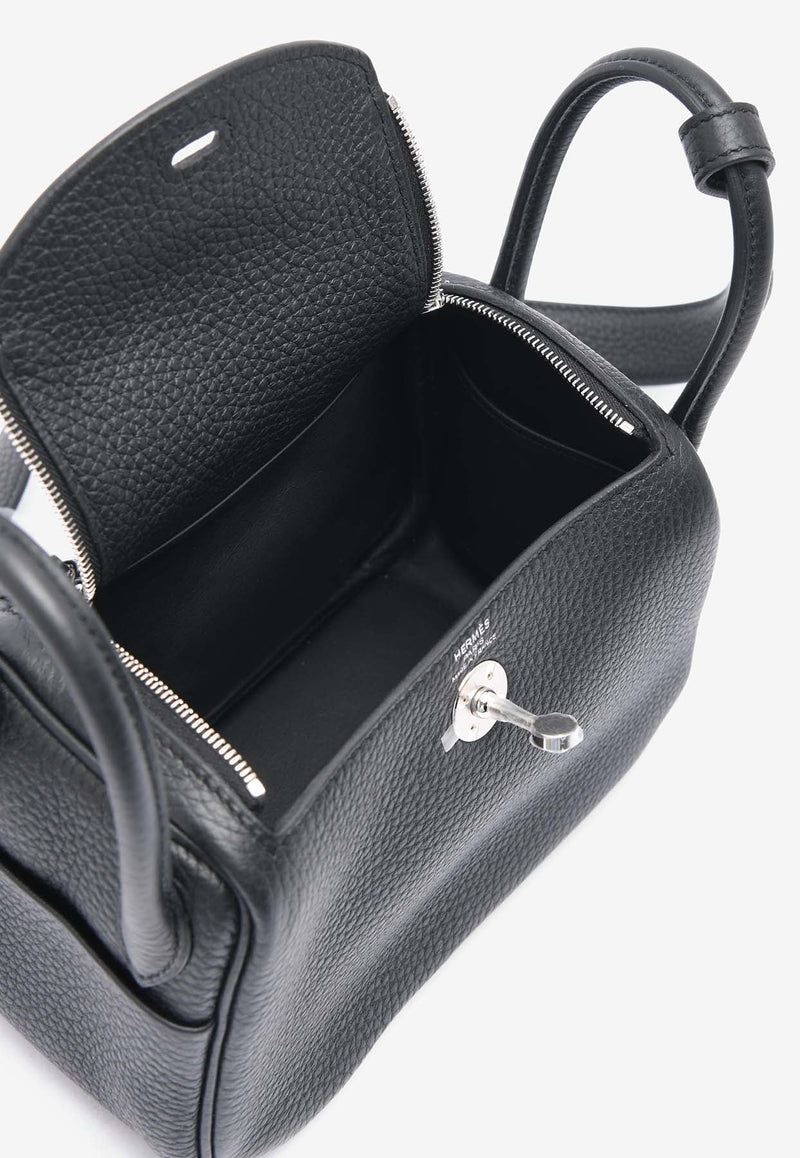 Mini Lindy 20 II in Black Clemence Leather with Palladium Hardware