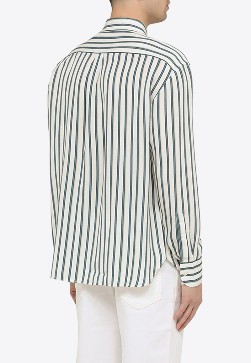 Ottanium Silk Blend Striped Shirt