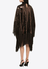 Sequined Fringed Mini Dress