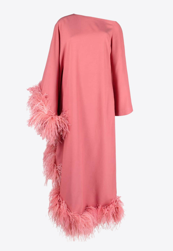 Feather-Trimmed Ubud Maxi Dress
