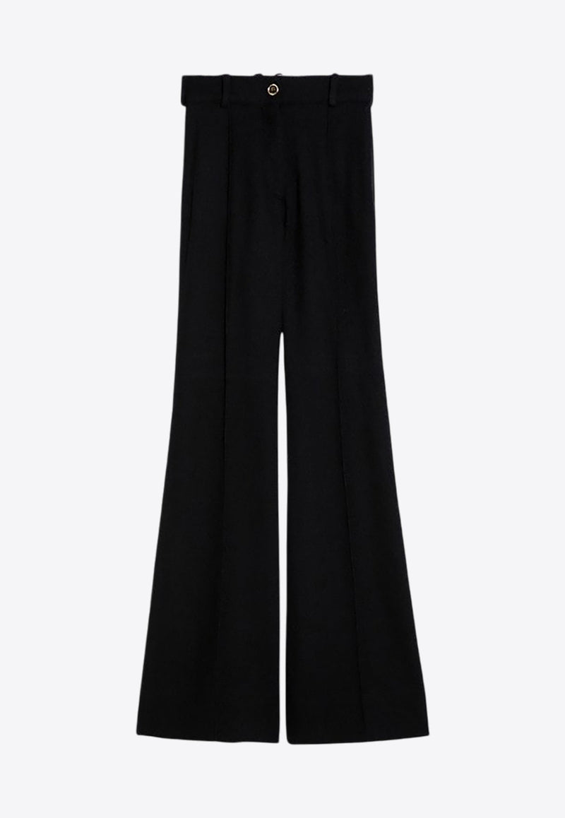 Classic Wool-Blend Flared Pants