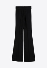 Classic Wool-Blend Flared Pants