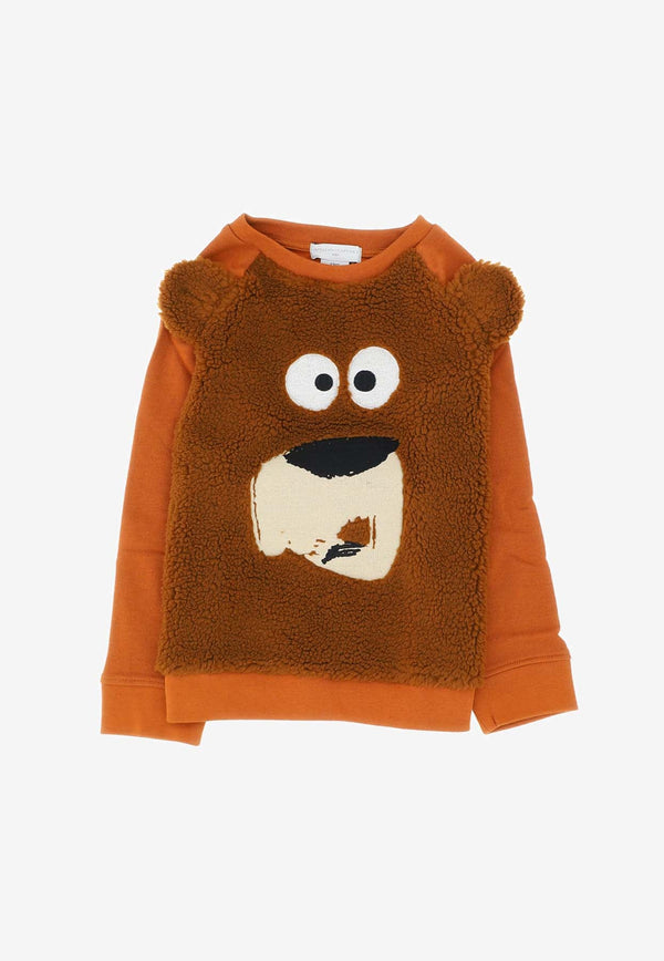 Boys Bear-Motif Pullover Sweatshirt