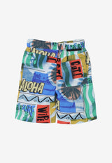 Boys Graphic Print Shorts