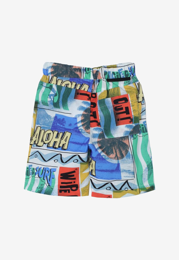 Boys Graphic Print Shorts