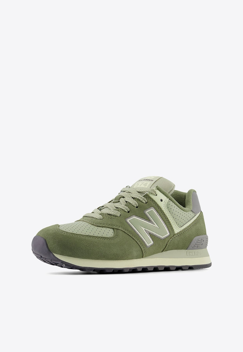 574 Low-Top Sneakers in Deep Olive