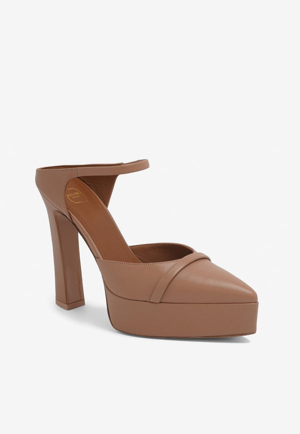 Uma 125 Leather Platform Mules