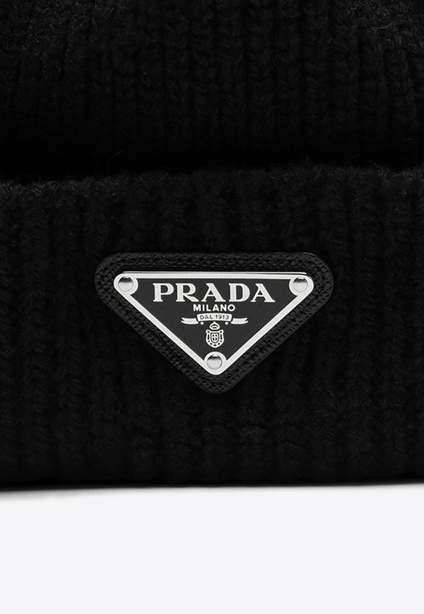 Triangle Logo Wool Cashmere Beanie