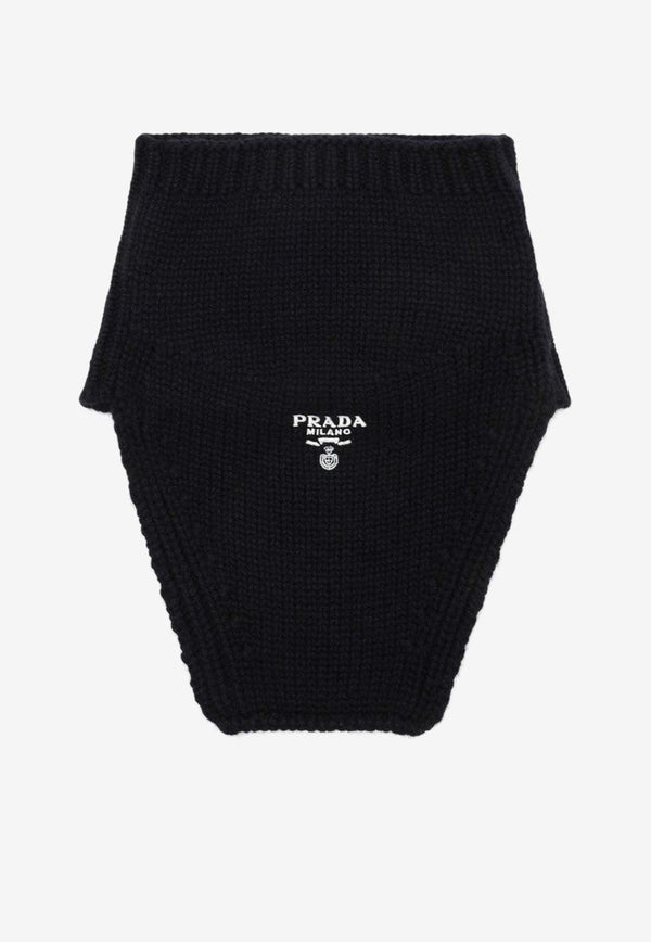 Logo Embroidered Cashmere Neck Warmer