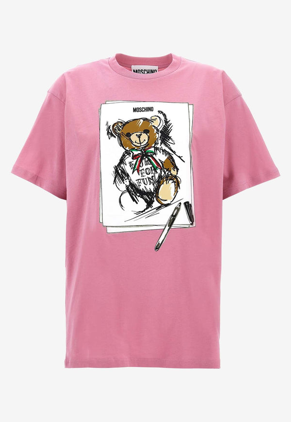 Teddy Bear Print T-shirt