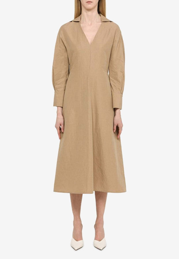 A-line Midi Shirt Dress