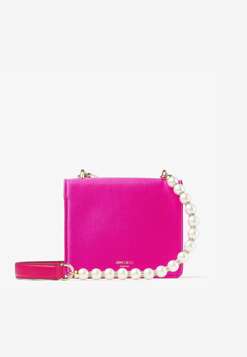 XS Varenne Satin Shoulder Bag with Pearl Strap