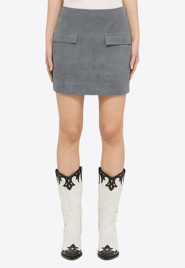 A-line Suede Mini Skirt
