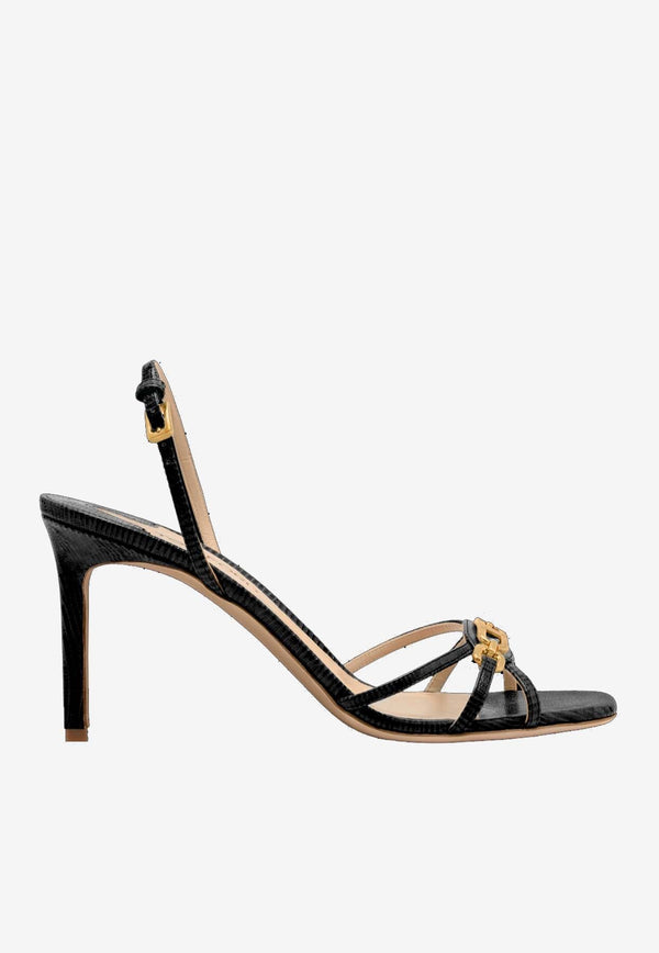 Whitney 85 Lizard-Effect Leather Sandals