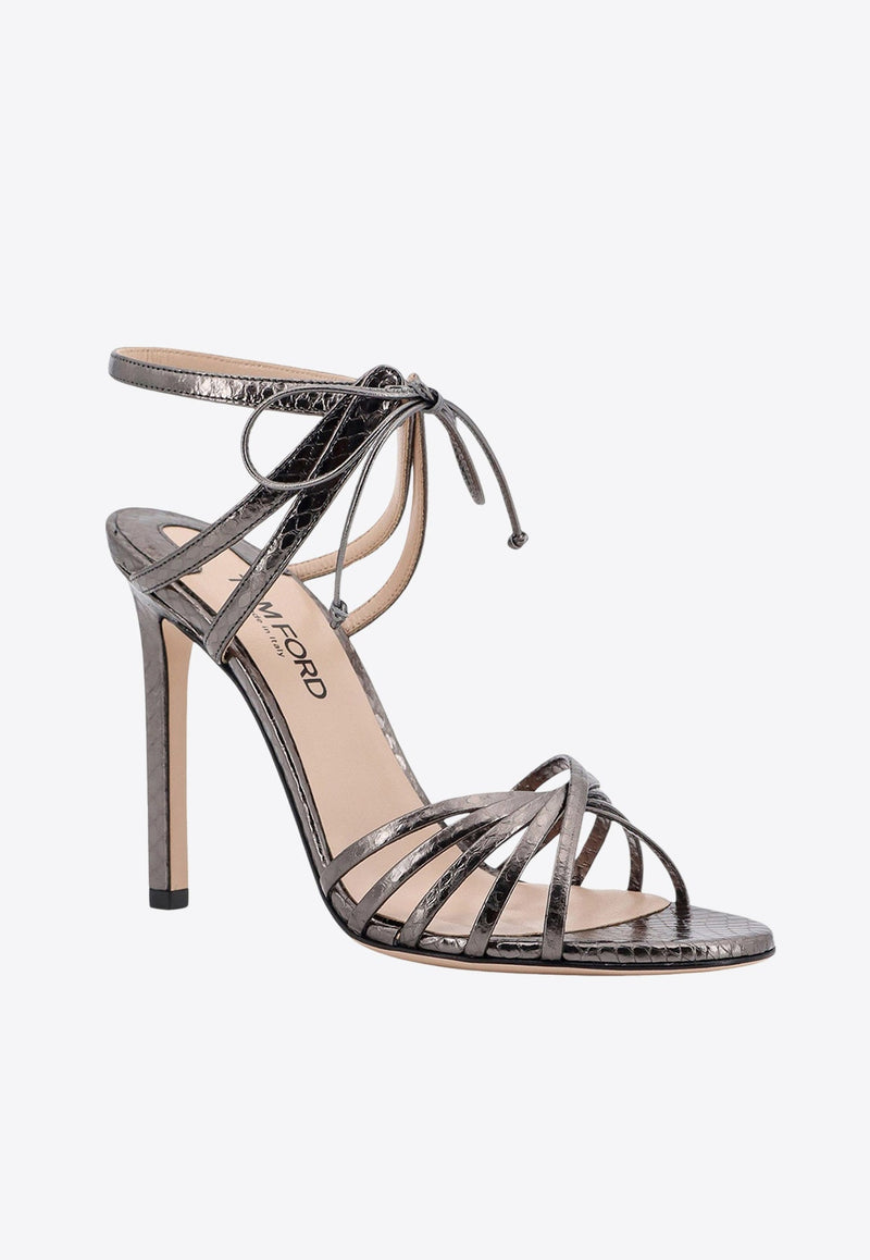 Angelica 105 Embossed Leather Sandals